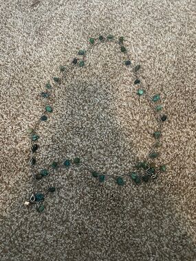 NWOT Doncaster tanner turquoise nugget chain stone strand necklace